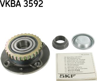 SKF VKBA 3592 - ŁOŻYSKO KOŁA CITROEN T. BERLINGO 96- OBRĘCZ ABS