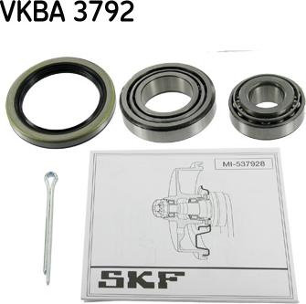 SKF VKBA 3792 - ŁOŻYSKO KOŁA HYUNDAI T. ATOS 98- BEZ PIERŚCIENIA ABS