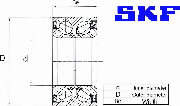 SKF VKBA 7159 - Zestaw łożyska koła