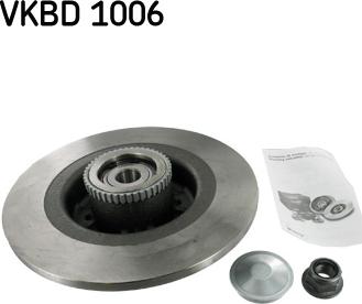SKF VKBD 1006 - TARCZA HAM. RENAULT T. MEGANE-SCENIC 97-03 Z ŁOŻYSKIEM ABS