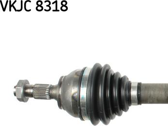 SKF VKJC 8318 - PÓŁOŚ CITROEN LE C4-307 1.6 16V-2.0 16V 614MM
