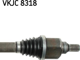 SKF VKJC 8318 - PÓŁOŚ CITROEN LE C4-307 1.6 16V-2.0 16V 614MM