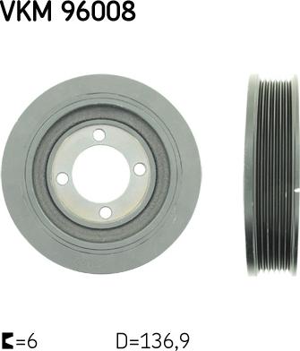 SKF VKM 96008 — Koło pasowe, wał korbowy