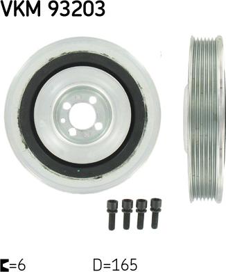 SKF VKM 93203 — Koło pasowe, wał korbowy