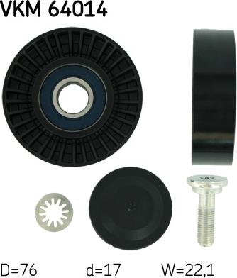 SKF VKM 64014 - ROLKA PASKA WIELOROWK. KIA CARNIVAL 2.9 CRDI 01-