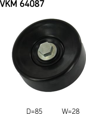 SKF VKM 64087 — Rolka kierunkowa / prowadząca, pasek klinowy zębaty