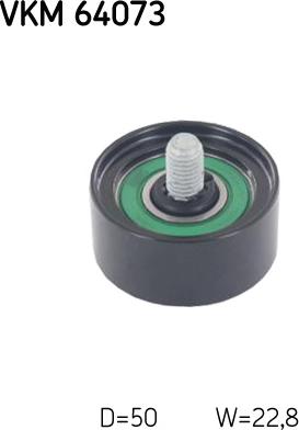SKF VKM 64073 — Rolka kierunkowa / prowadząca, pasek klinowy zębaty