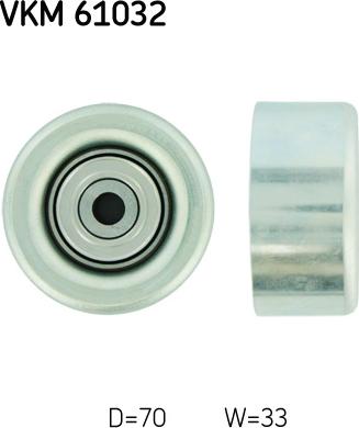 SKF VKM 61032 - Rolka prowadząca pasek wielorowkowy