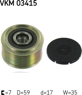 SKF VKM 03415 — Koło pasowe, alternator
