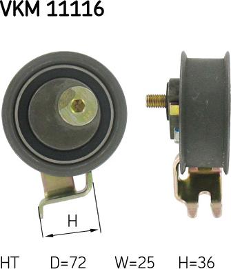 SKF VKM 11116 — Rolka napinacza, pasek rozrządu