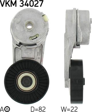 SKF VKM 34027 - NAPINACZ PASKA WIELOROWK. OPEL 2.2 16V ASTRAG-VEC