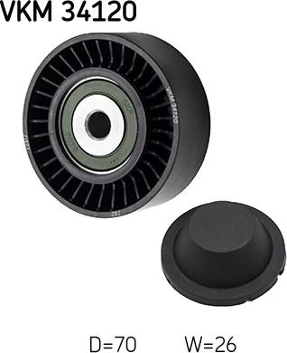 SKF VKM 34120 - ROLKA PASKA WIELOROWK. FORD MONDEO IV-S-MAX 2.2TDCI