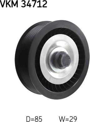 SKF VKM 34712 — Rolka kierunkowa / prowadząca, pasek klinowy zębaty