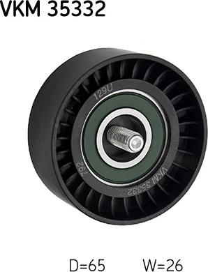 SKF VKM 35332 — Rolka kierunkowa / prowadząca, pasek klinowy zębaty