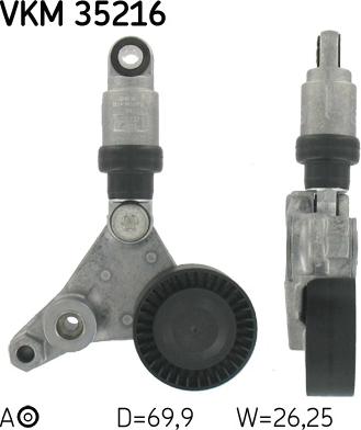 SKF VKM 35216 - NAPINACZ PASKA WIELOROWK. OPEL 3.0 CDTI