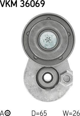 SKF VKM 36069 - NAPINACZ PASKA WIELOROWK. OPEL VIVARO 1.9DTI MASTER-CARISMA