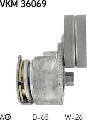 SKF VKM 36069 - NAPINACZ PASKA WIELOROWK. OPEL VIVARO 1.9DTI MASTER-CARISMA