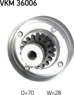 SKF VKM 36006 - ROLKA PASKA WIELOROWK. RENAULT 1.8-2.0