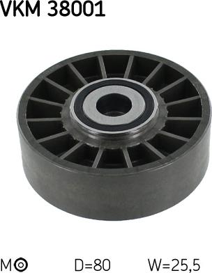 SKF VKM 38001 - ROLKA PASKA WIELOROWK. DB M102 80X25X31