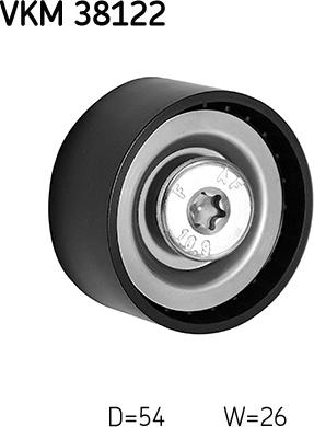 SKF VKM 38122 — Rolka kierunkowa / prowadząca, pasek klinowy zębaty