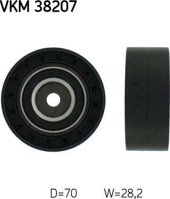 SKF VKM 38207 — Rolka kierunkowa / prowadząca, pasek klinowy zębaty
