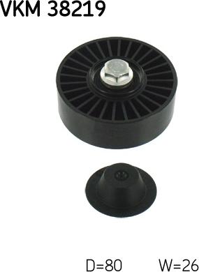 SKF VKM 38219 — Rolka kierunkowa / prowadząca, pasek klinowy zębaty