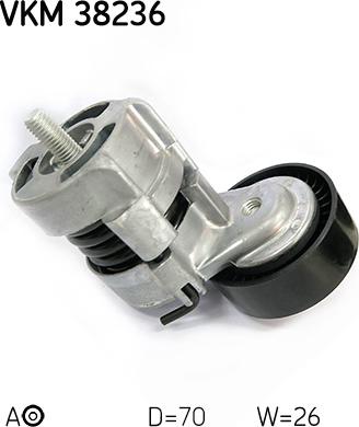 SKF VKM 38236 - NAPINACZ PASKA WIELOROWK. BMW E90 316-335