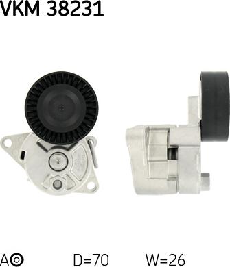 SKF VKM 38231 — Napinacz paska klinowego wielorowkowego