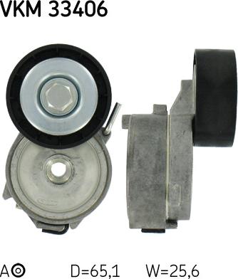 SKF VKM 33406 - NAPINACZ PASKA WIELOROWK. PEUGEOT 4007 2.2HDI