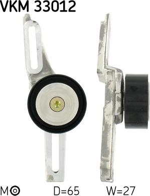 SKF VKM 33012 — Napinacz paska klinowego wielorowkowego