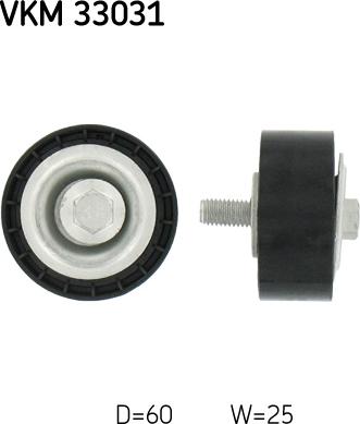SKF VKM 33031 - ROLKA PASKA WIELOROWK. PEUGEOT DW8