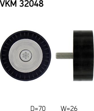 SKF VKM 32048 - ROLKA PASKA WIELOROWK. OPEL 1.9CDTI ASTRA H-VECTRA