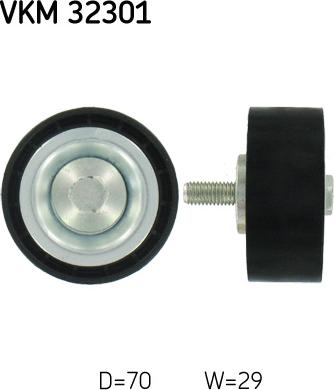 SKF VKM 32301 - ROLKA PASKA WIELOROWK. FIAT 2.3JTD DUCATO 02-ZWROTNA