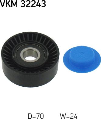 SKF VKM 32243 — Rolka kierunkowa / prowadząca, pasek klinowy zębaty