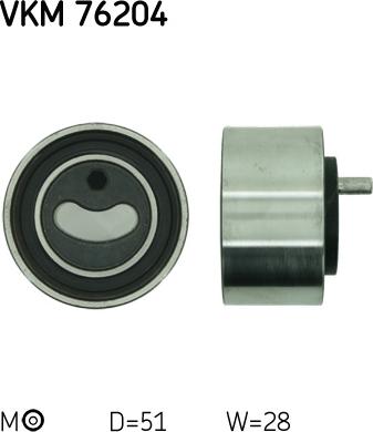 SKF VKM 76204 - ROLKA PASKA ROZRZĄDU SUZUKI ALTO 1.1 02-08