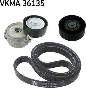 SKF VKMA 36135 — Zestaw paska klinowego wielorowkowego