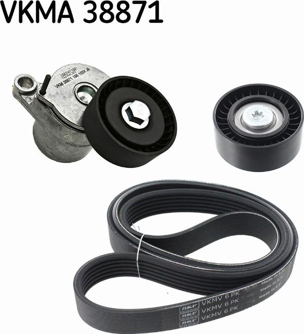 SKF VKMA 38871 — Zestaw paska klinowego wielorowkowego