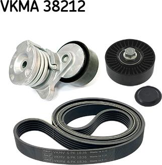 SKF VKMA 38212 - ZESTAW PASKA WIELOROWK.