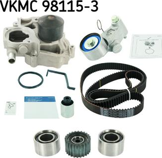 SKF VKMC 98115-3 — Pompa wodna + zestaw paska rozrządu