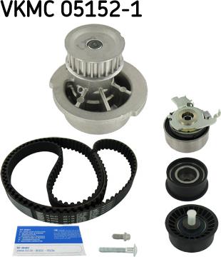 SKF VKMC 05152-1 — Pompa wodna + zestaw paska rozrządu