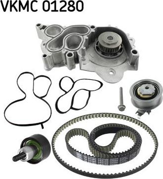SKF VKMC 01280 — Pompa wodna + zestaw paska rozrządu