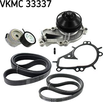 SKF VKMC 33337 — Pompa wodna + zestaw paska klinowego wielorowkowego