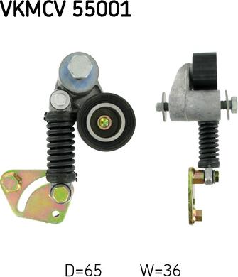 SKF VKMCV 55001 — Napinacz paska klinowego wielorowkowego