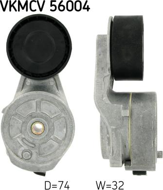 SKF VKMCV 56004 — Napinacz paska klinowego wielorowkowego
