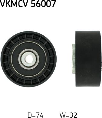 SKF VKMCV 56007 — Rolka kierunkowa / prowadząca, pasek klinowy zębaty