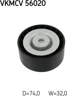 SKF VKMCV 56020 — Rolka kierunkowa / prowadząca, pasek klinowy zębaty