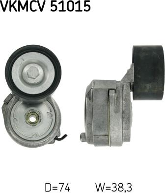 SKF VKMCV 51015 - Napinacz paska wielorowkowego