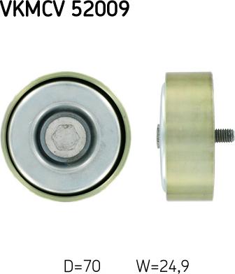 SKF VKMCV 52009 — Rolka kierunkowa / prowadząca, pasek klinowy zębaty