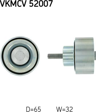 SKF VKMCV 52007 — Rolka kierunkowa / prowadząca, pasek klinowy zębaty
