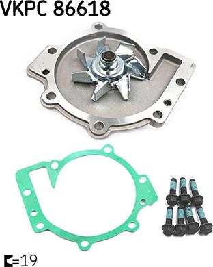 SKF VKPC 86618 - POMPA WODY VOLVO 2.0 850-S40-